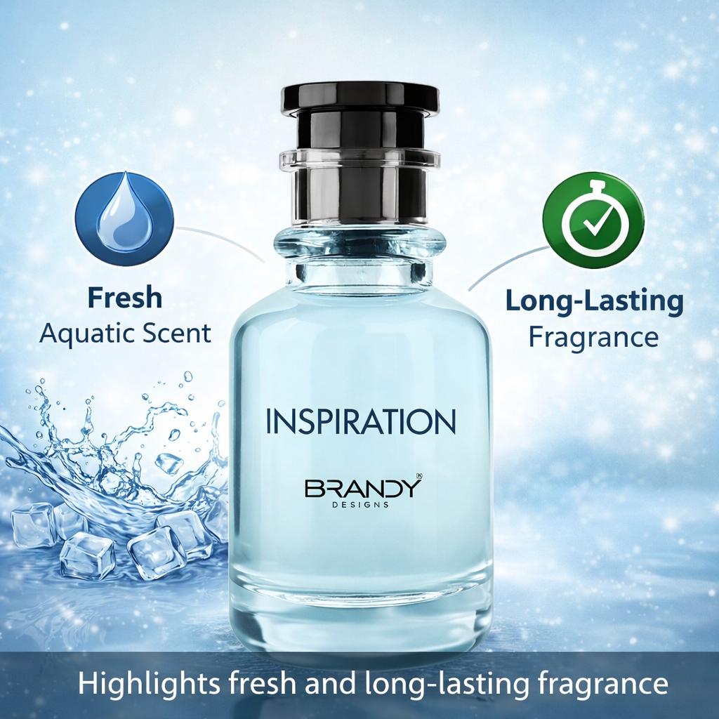 Brandy Designs Inspiration Eau De Parfum for Men 100ml | Fresh Aromatic Long Lasting Luxury Perfume
