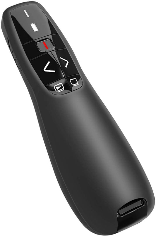 Mikuso LP-017 Wireless Presenter Remote with Red Laser Pointer | USB & USB-C Presentation Clicker for PowerPoint, Windows, Mac & Android