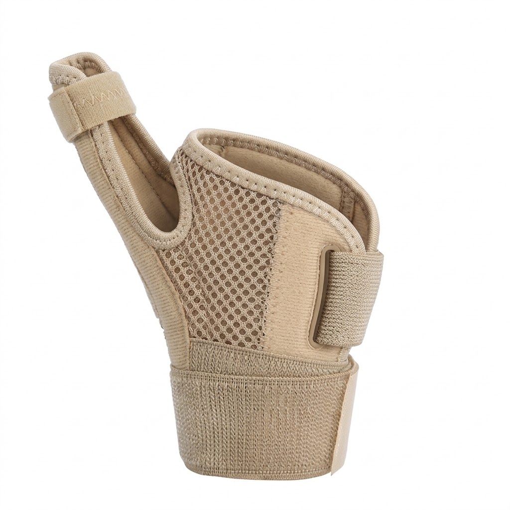 Adjustable Thumb & Wrist Support Brace with Breathable Fabric & Strap