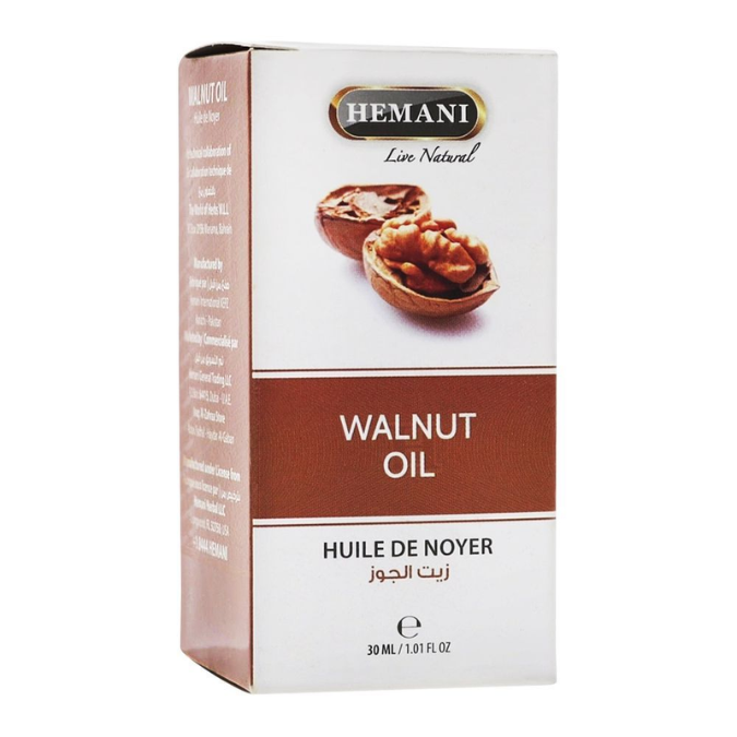 Hemani Walnut Oil 30ml | 100% Natural Multipurpose Oil for Hair & Skin Care