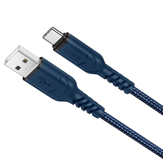 HOCO X59 Victory USB-A to USB-C 3A Fast Charging & Data Cable (1M) | Nylon Braided Type-C Cable