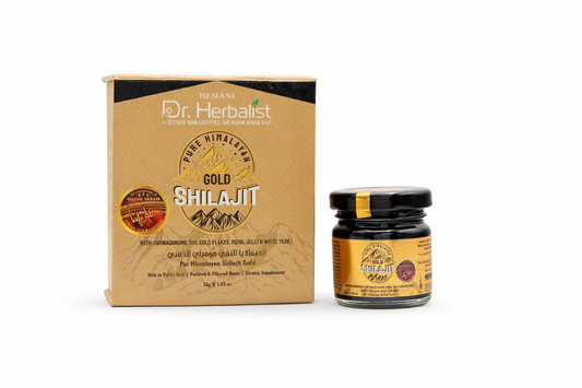 Hemani Dr Herbalist Gold Himalayan Shilajit Resin Gel 30g | Premium Fulvic Acid Mineral Supplement