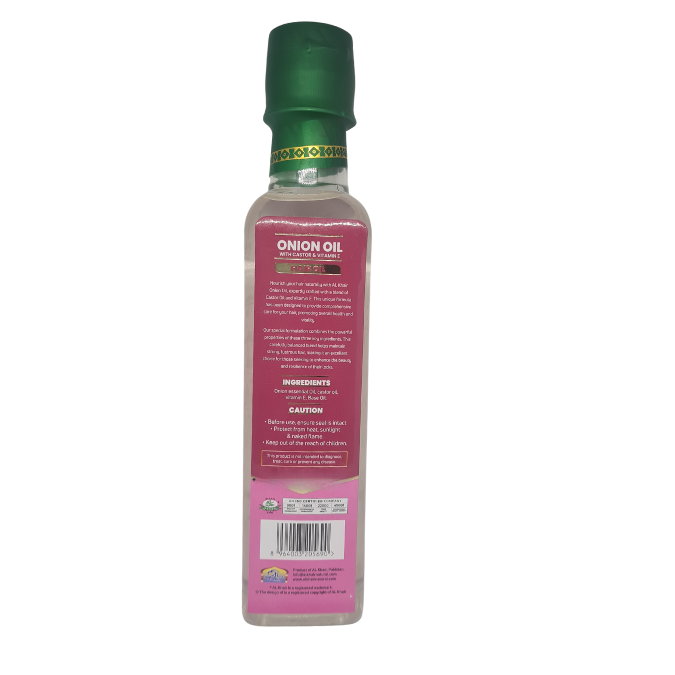 Al Khair Onion Hair Oil with Castor Oil & Vitamin E 250ml – Hair Growth & Scalp Nourishing Treatment