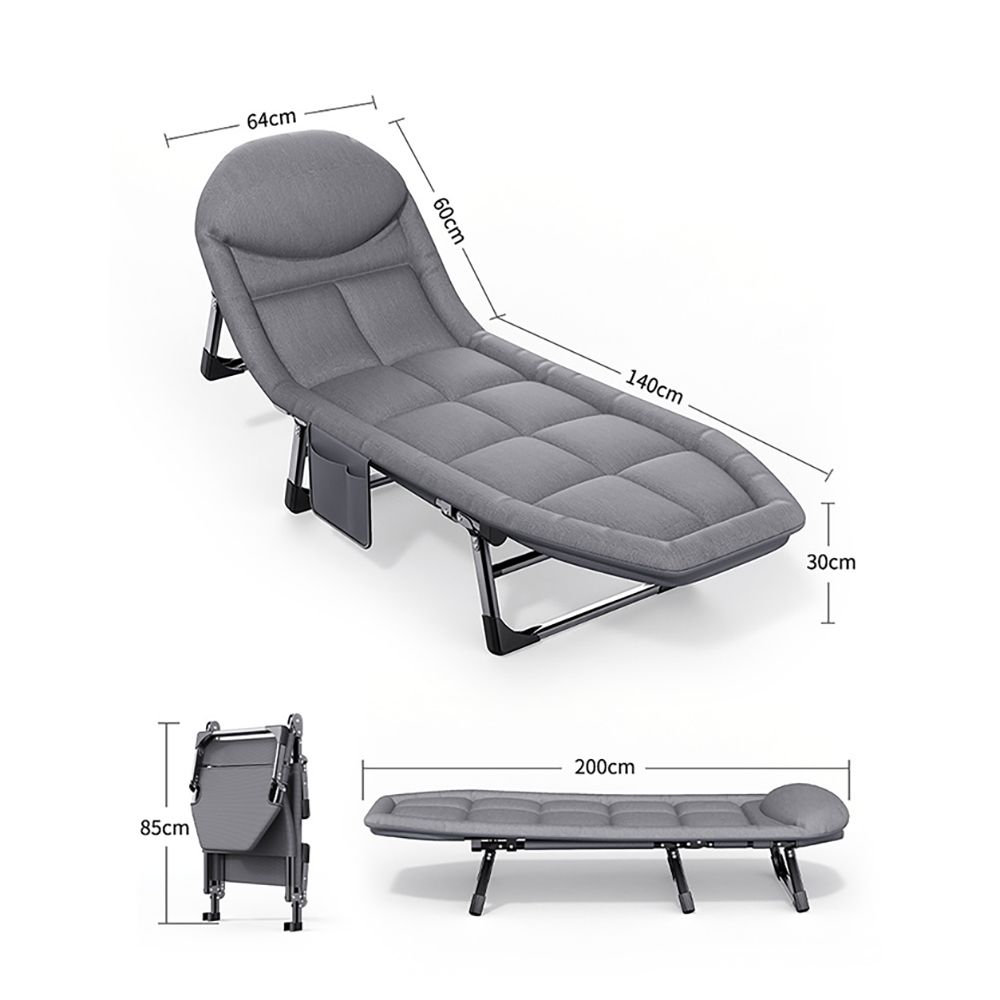 i-FB-002 Folding Camp Bed with Mattress & Pillow | Portable Foldable Sleeping Cot for Camping, Office & Home