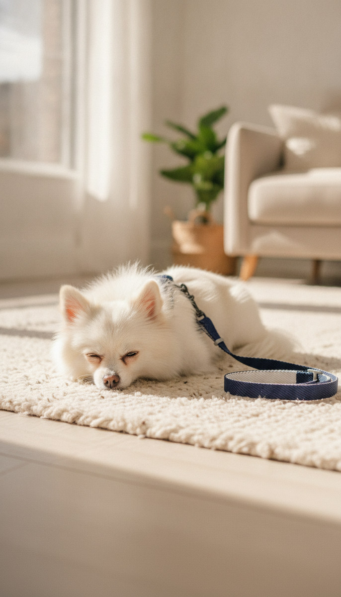 Adjustable Dog Harness & Leash Set – Navy Blue, Comfortable No-Pull Pet Walking Set