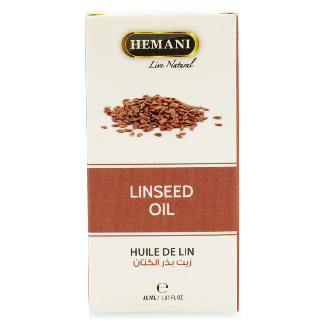 Hemani Linseed Oil 30ml | Natural Flaxseed Oil for Hair, Skin & Massage Care