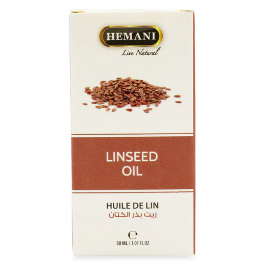 Hemani Linseed Oil 30ml | Natural Flaxseed Oil for Hair, Skin & Massage Care