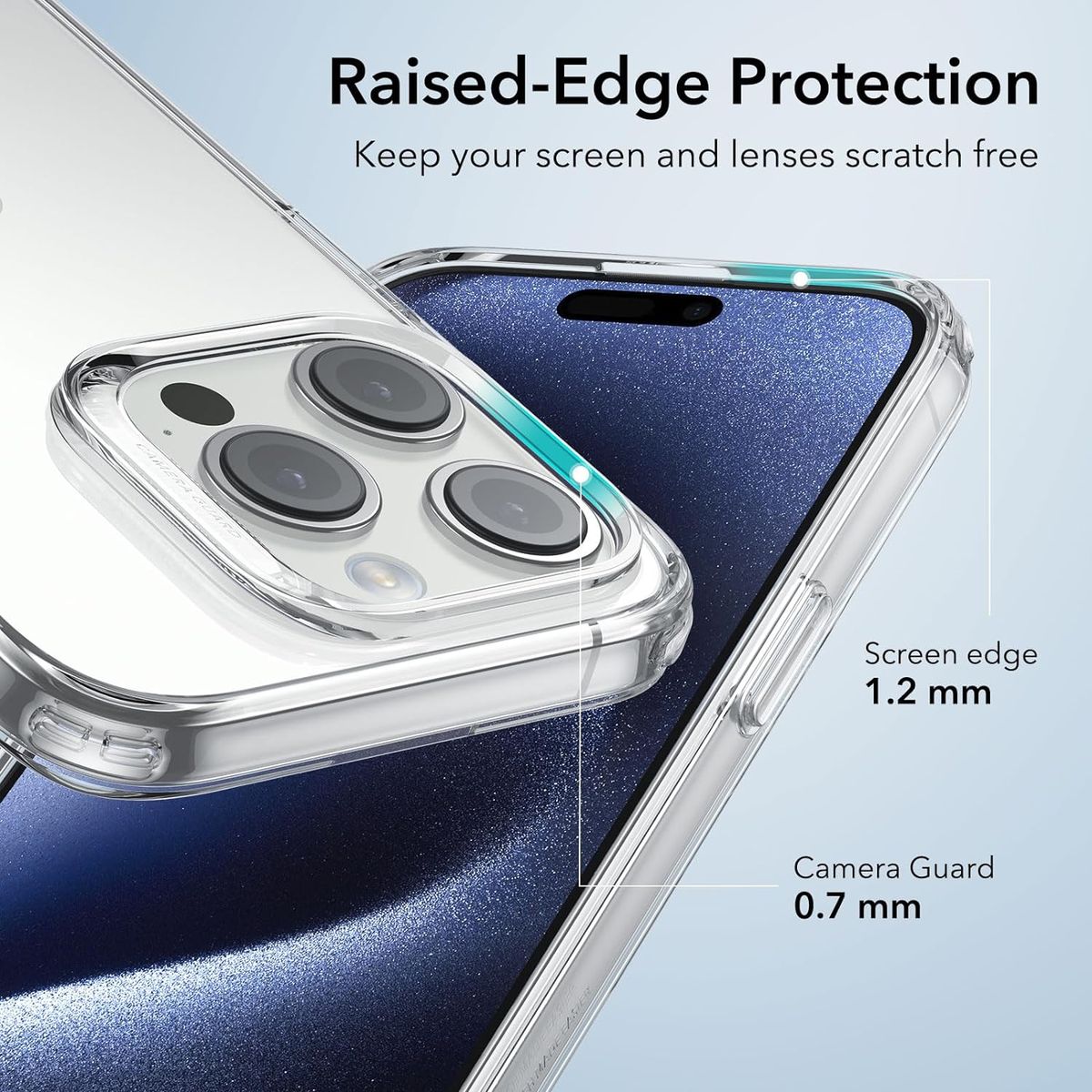 Crystal Clear Shockproof Case for iPhone 16 Pro | Anti-Scratch Transparent TPU Protective Cover with Air Cushion Corners