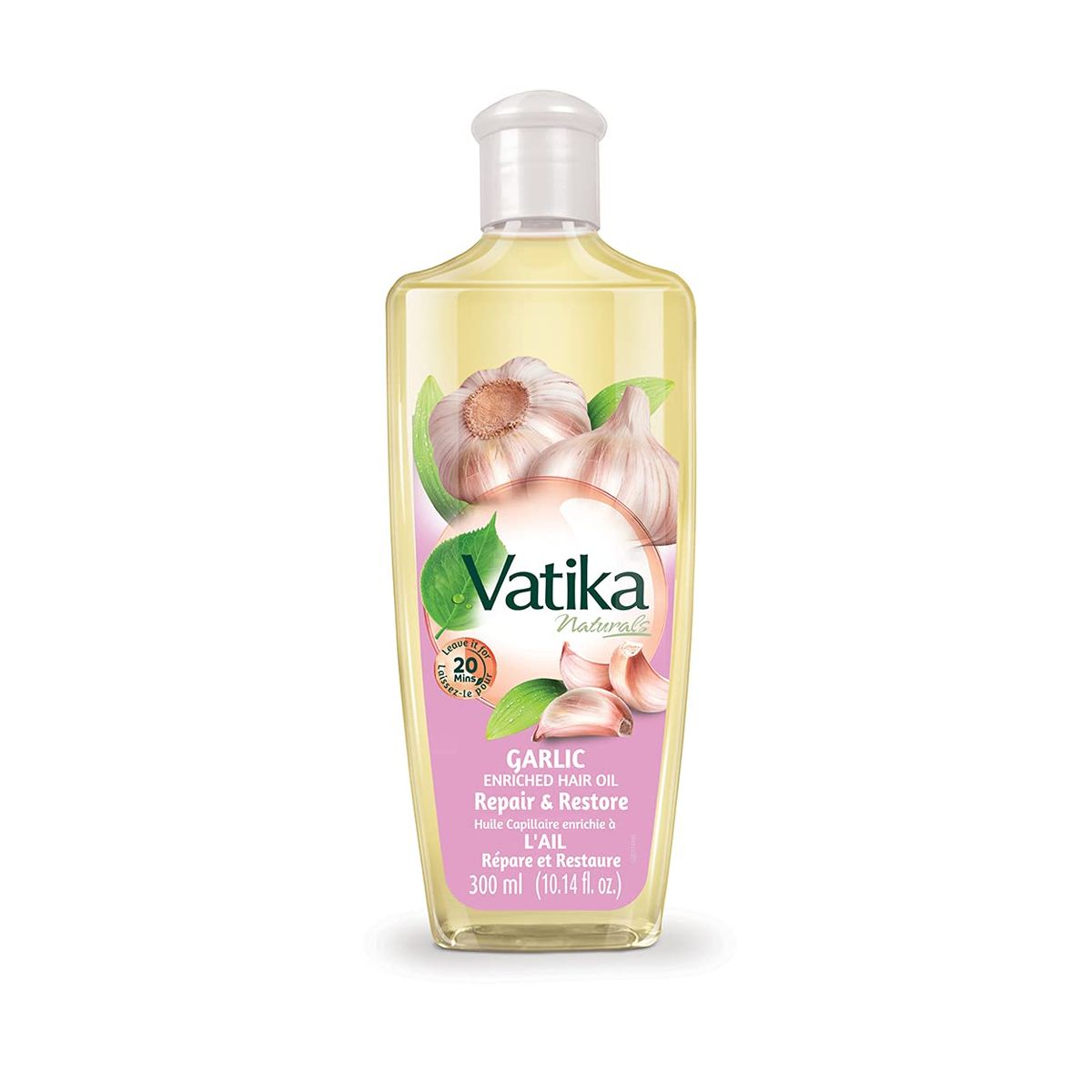 Vatika Naturals Garlic Enriched Hair Oil 300ml | Repair & Restore Hair Oil for Dry & Damaged Hair