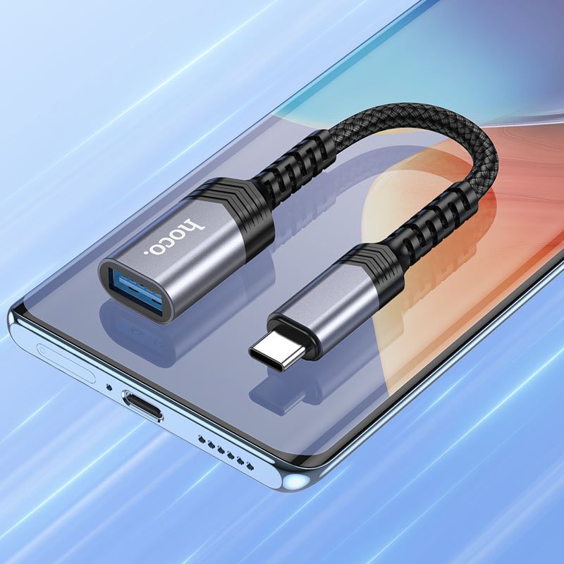 Hoco USB-C Male to USB 3.0 Female OTG Adapter | 5Gbps Type-C to USB-A Converter