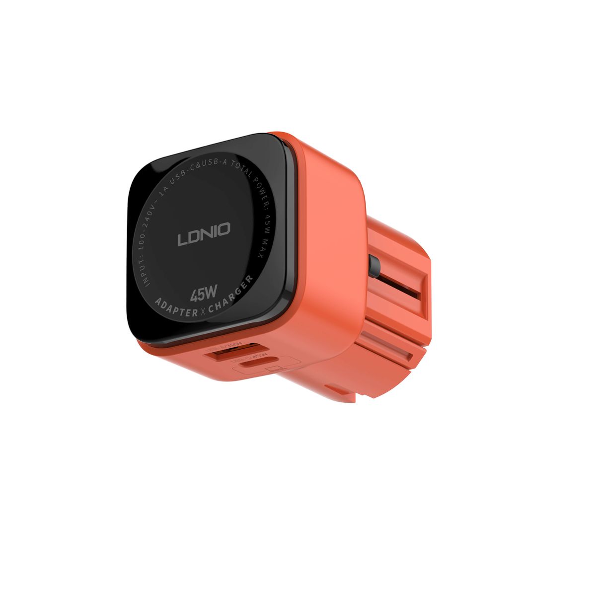 LDNIO Q2420 45W Universal Travel Fast Charger with USB-C & USB-A | EU/US/UK/AU Plug + USB to USB-C Cable (1M)