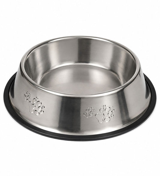 Premium Stainless Steel Dog Feeding Bowl 33cm with Non-Slip Base – Pet Food & Water Bowl