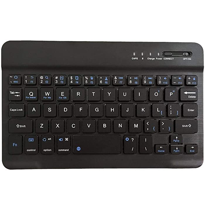 Bluetooth Wireless Keyboard for Android, iPhone, iPad, Tablets, Smart TV, Windows, Mac & iOS – Compact Rechargeable Mini Keyboard