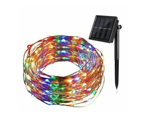 12M Solar LED String Lights 100 LEDs Waterproof Outdoor Fairy Lights for Garden, Patio, Christmas & Wedding Decor