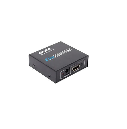 GLINK GLSP-012 HDMI Splitter 1 Input 2 Outputs | Full HD 1080P & 4K@30Hz HDMI Signal Splitter with Power Adapter